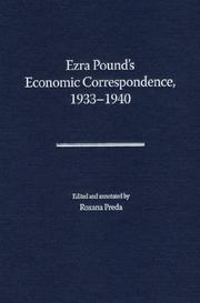 Front cover of Ezra Pound's economic correspondence, 1933-1940 by Ezra Pound