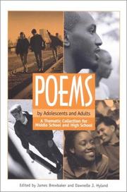 Front cover of Poems by Adolescents and Adults by Unknown