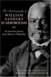 Front cover of The Autobiography Of William Sanders Scarborough by William Sanders Scarborough