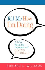 Front cover of Tell Me How I'm Doing by Richard, L. Williams