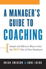 Cover of A manager's guide to coaching by Brian Emerson