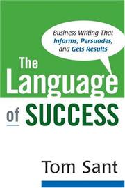 Front cover of The Language of Success by Tom Sant