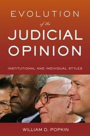 Front cover of Evolution of the Judicial Opinion by William Popkin