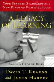 Cover of A Legacy of Learning by David T. Kearns