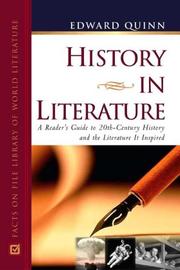 Front cover of History in literature by Edward Quinn