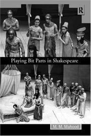 Front cover of Playing bit parts in Shakespeare by M. M. Mahood