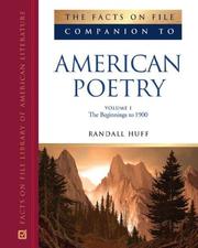 Front cover of The Facts on File companion to American poetry by Burt Kimmelman