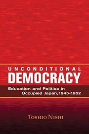 Cover of Unconditional democracy by Nishi, Toshio.
