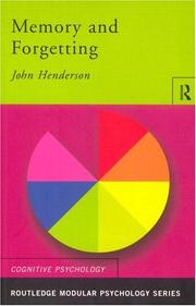 Cover of Memory and Forgetting by John Henderson