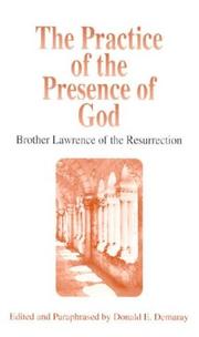 Front cover of Pratique de la présence de Dieu by Brother Lawrence of the Resurrection
