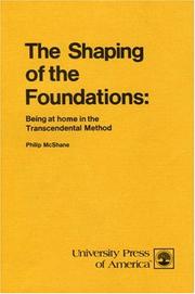 Front cover of The shaping of the foundations by Philip McShane