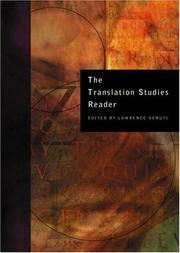 Cover of The Translation studies reader by Lawrence Venuti