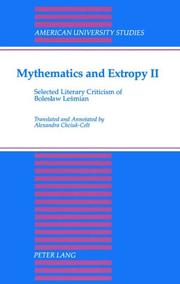 Front cover of Mythematics and Extropy II by Bolesław Leśmian