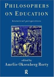 Front cover of Philosophers on Education by Amelie Rorty