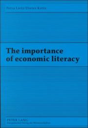Front cover of The importance of economic literacy by Petra Lietz