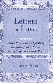 Front cover of Letters of Love by Ephraim Meir