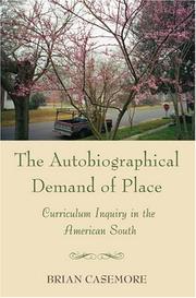 Cover of The Autobiographical Demand of Place by Brian Casemore