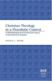 Front cover of Christian Theology in a Pluralist Context by Steven L. Wiebe