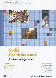 Front cover of Social health insurance for developing nations by William C. Hsiao