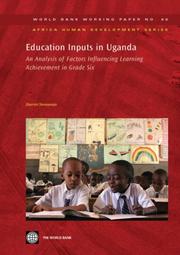 Cover of Education inputs in Uganda by Harriet Nannyonjo