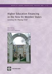 Front cover of Higher education financing in the new EU member states by Mary Canning