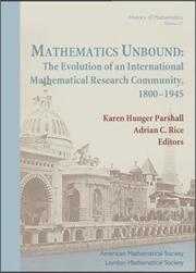 Front cover of Mathematics unbound by Karen Hunger Parshall
