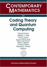 Cover of Coding theory and quantum computing by American Mathem American Mathem
