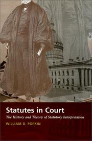 Front cover of Statutes in Court by William D. Popkin