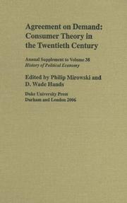 Cover of Agreement on Demand by Philip Mirowski