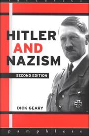 Front cover of Hitler and Nazism by Dick Geary