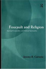 Front cover of Foucault and Religion by Jeremy Carrette