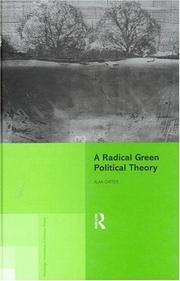 Front cover of A radical green political theory by Carter, Alan