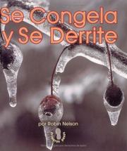 Front cover of Se Congela Y Se Derrite by Robin Nelson