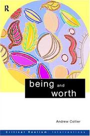 Front cover of Being and worth by Andrew Collier