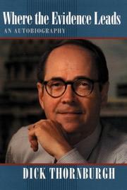Cover of Where the Evidence Leads by Dick Thornburgh