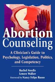 Cover of Abortion counseling by Rachel Needle