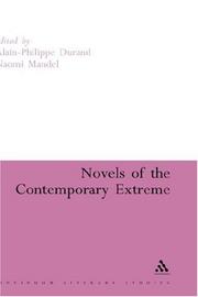 Front cover of Novels of the contemporary extreme by Alain-Philippe Durand