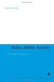 Front cover of Badiou, Balibar, Ranciere by Nick Hewlett