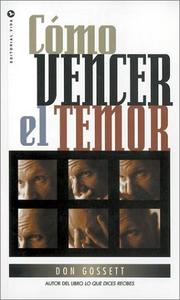 Front cover of Como vencer el miedo by Don Gossett