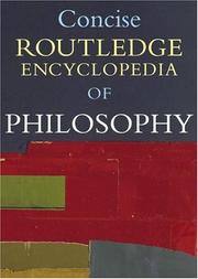Front cover of Concise Routledge Encyclopedia of Philosophy by Edward Craig