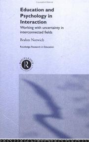 Front cover of Education and Psychology in Interaction by Brahm Norwich