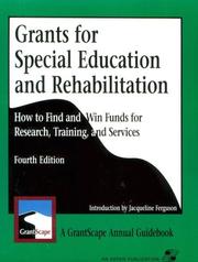 Front cover of Grants for Special Education and Rehabilitation by Jacqueline Ferguson