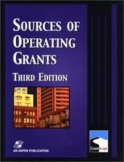 Front cover of Sources of Operating Grants by Mollie Mudd