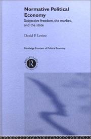 Front cover of Normative Political Economy by David P. Levine