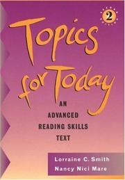 Front cover of Topics for Today, with no Answer Key by Lorraine C. Smith