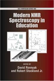 Front cover of Modern NMR spectroscopy in education by David Rovnyak