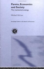 Front cover of Pareto, Economics and Society by Michael McLure