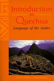 Cover of Introduction to Quechua by Judith Noble