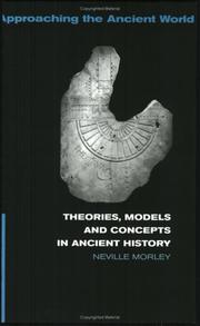 Cover of Theories, models, and concepts in ancient history by Neville Morley