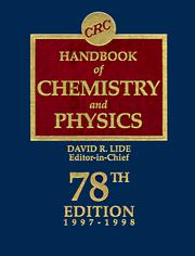 Cover of Handbook of Chemistry and Physics by David R. Lide